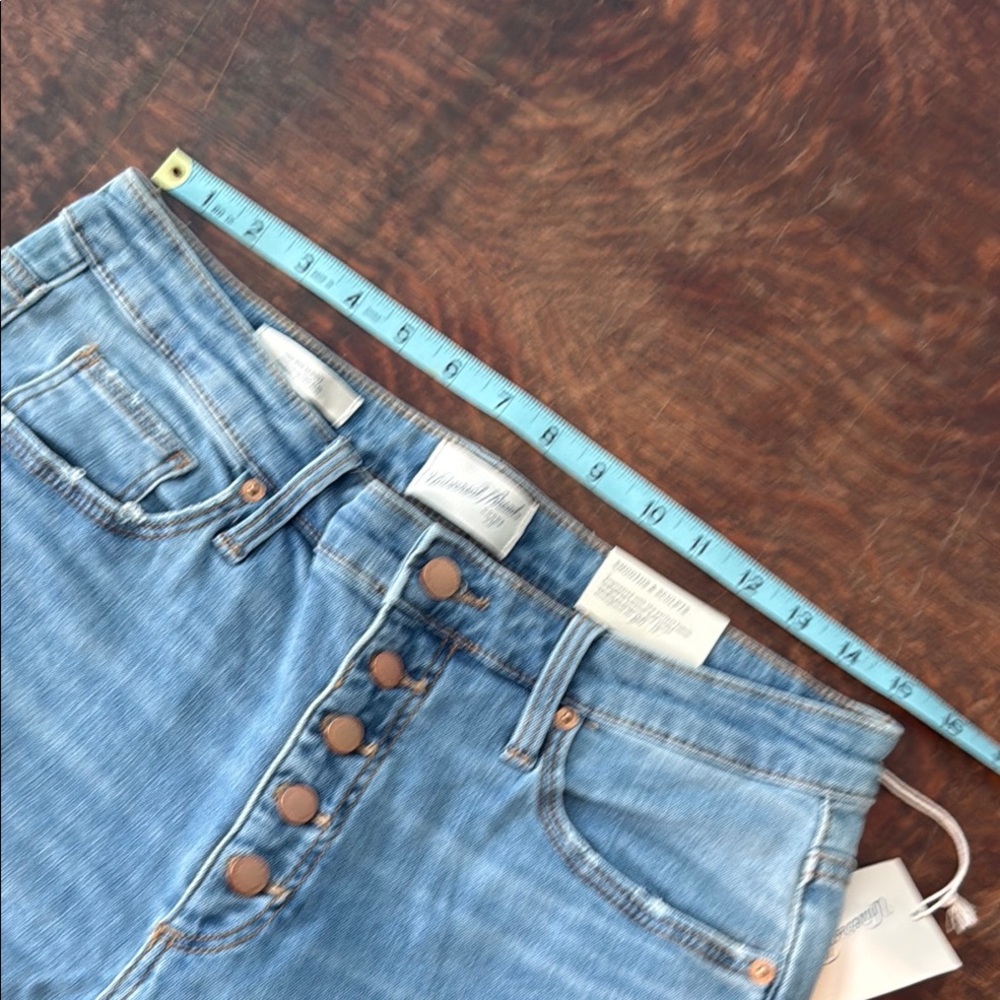 Universal Thread High Rise Blue Jeans with Button Detail - Picture 10 of 13